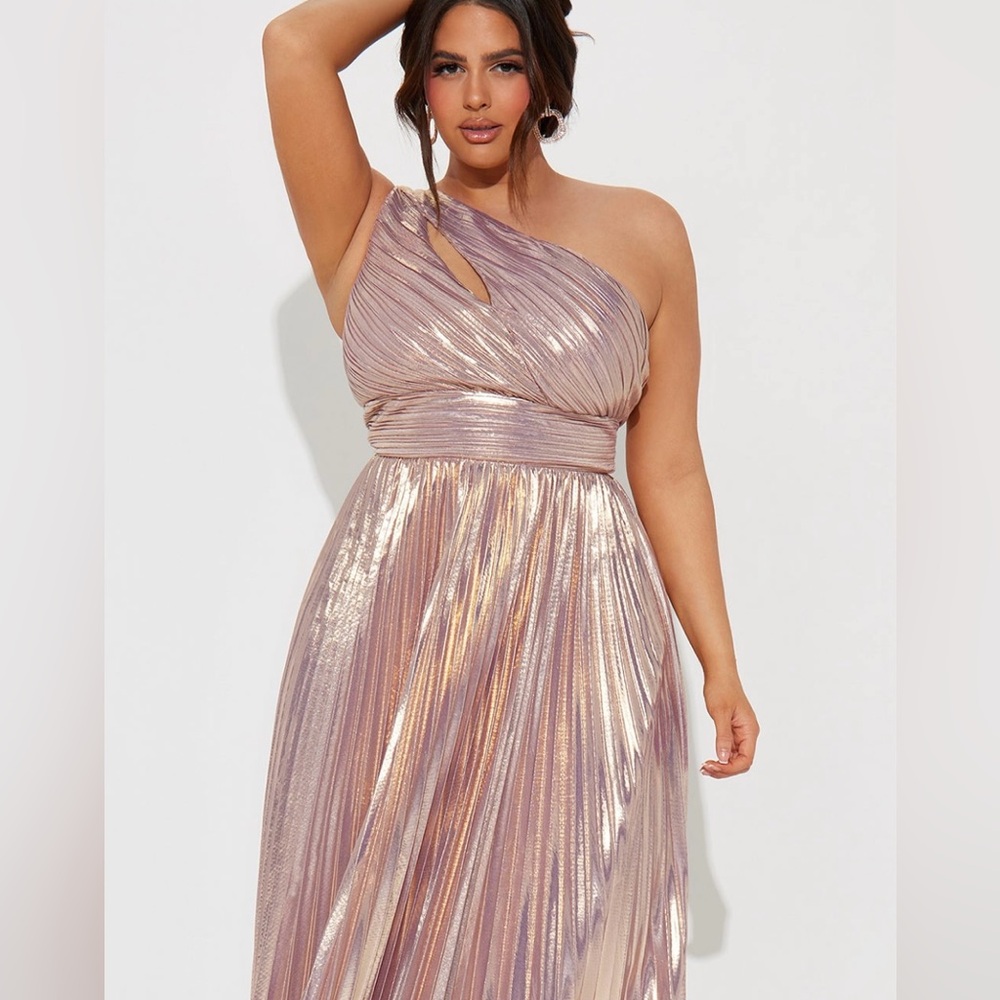 Elegant Metallic Evening Gown